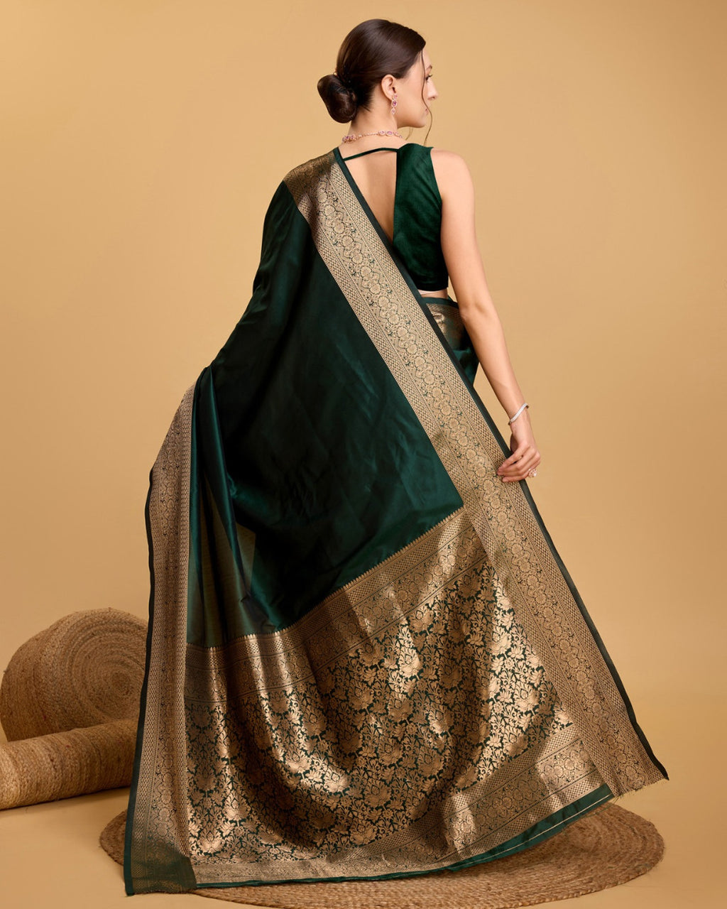 Soft Kanchipuram Silk Saree with Zari Weaving | Festive Wear