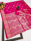 Banarasi Silk Saree with Zari Weaving Work