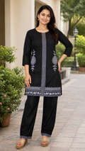 Premium Chinon Silk Embroidered Co-Ord Set