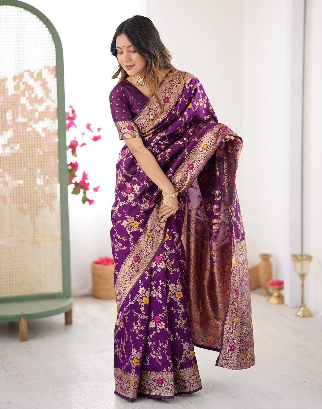 Banarasi Silk Saree with Woven Designer Work