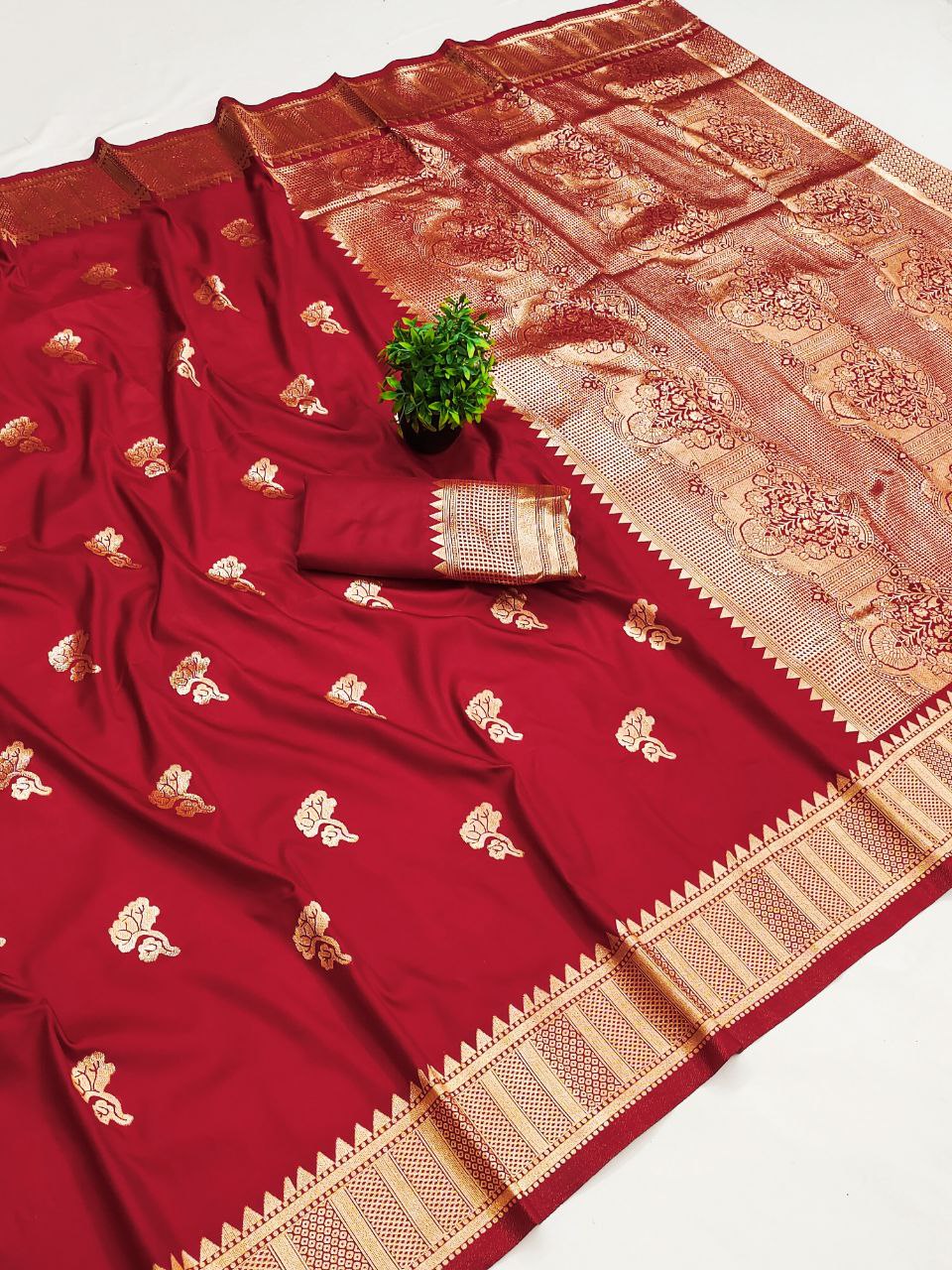Banarasi Silk Saree with Zari Weaving Work