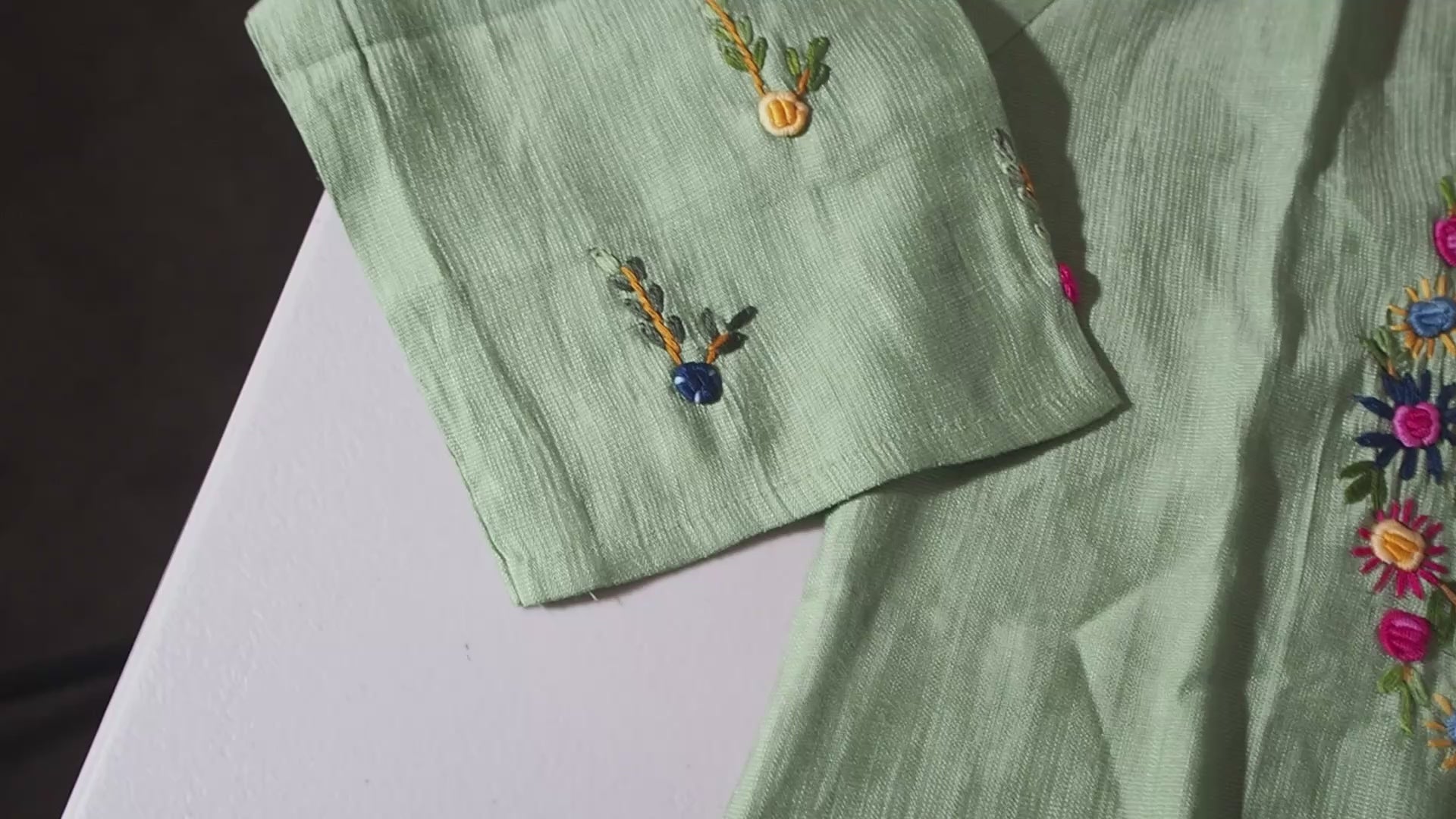 Premium Chinon silk Embroidered Co-ord Set with Palazzo Pants